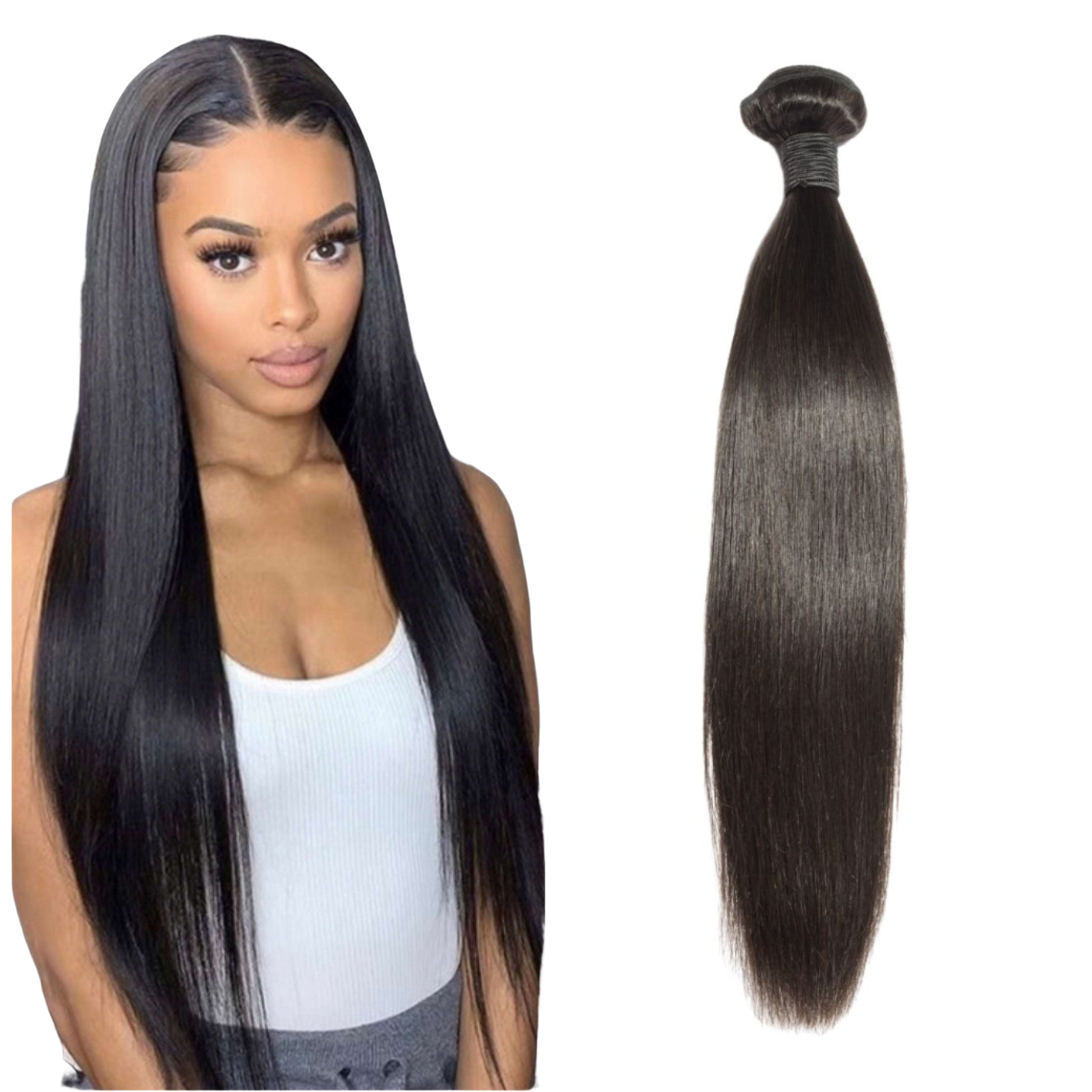 12A Virgin Hair Extensions Straight Bundle Hair 14 thru 28" Full Ends 1 Bundle per pack The Boss Hair 39