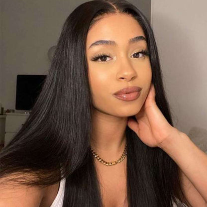 18" 13x4 Custom Full Frontal Lace Wig 250 % Density Straight The Boss Hair 475