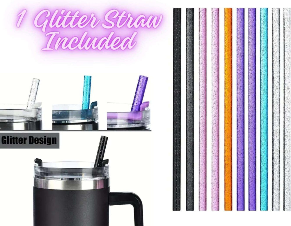 4pc Flower Straw Covers Straw Topper Reusable Dust Proof Straw Tips 6-8mm Plug Straw Covers 30 and 40 Oz Tumbler with Glittery Straw