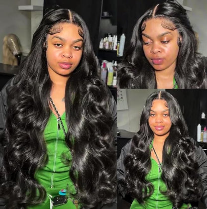 Highlight Ombre Full 13x4 Lace Front Body Wave Wigs Human Hair 4/27 HD Transparent 13x4 Full Frontal Wig Pre Plucked 13x4 Highlight Body Wave Bleached Knots Tiny Knots Hair 200% Density 26 Inch