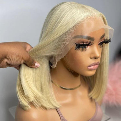 Ombre Ash Blonde Pink Lace Front Wig Human Hair 13x4 Skunk Stripe Highlight Colored Body Wave HD Frontal Wigs Human Hair 180% Density Pre Plucked with Baby Hair Pink Balayage Glueless Wig 22 Inch