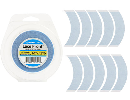 Walker Tape Lace Front Wig Blue Support Tape 1/2" x 12yd Double Sided Tape Roll for Toupee, Wigs, Hair Extensions Made in The U.S.A. (Tape Strips, 1/2" X 12yd)