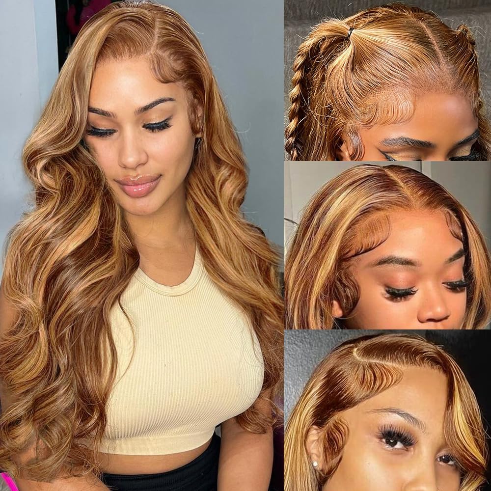 613 Lace Front Wig Human Hair 13x6 Transparent Lace Straight Blonde Lace Front Wigs Human Hair 613 HD Lace Frontal Wig 180% Density Pre Plucked with Baby Hair Blonde Wig Human Hair 24 Inch