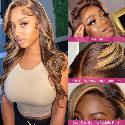 613 Lace Front Wig Human Hair 13x6 Transparent Lace Straight Blonde Lace Front Wigs Human Hair 613 HD Lace Frontal Wig 180% Density Pre Plucked with Baby Hair Blonde Wig Human Hair 24 Inch