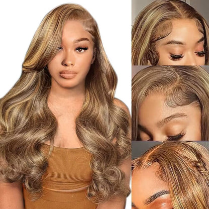 613 Lace Front Wig Human Hair 13x6 Transparent Lace Straight Blonde Lace Front Wigs Human Hair 613 HD Lace Frontal Wig 180% Density Pre Plucked with Baby Hair Blonde Wig Human Hair 24 Inch