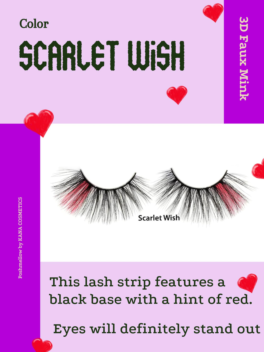 BUY 1 GET 1 FREE Poshmellow Color Teeze Faux Mink Eyelashes 3D Glamour & Volume Reusable Natural Look Soft & Colorful Easy to Apply