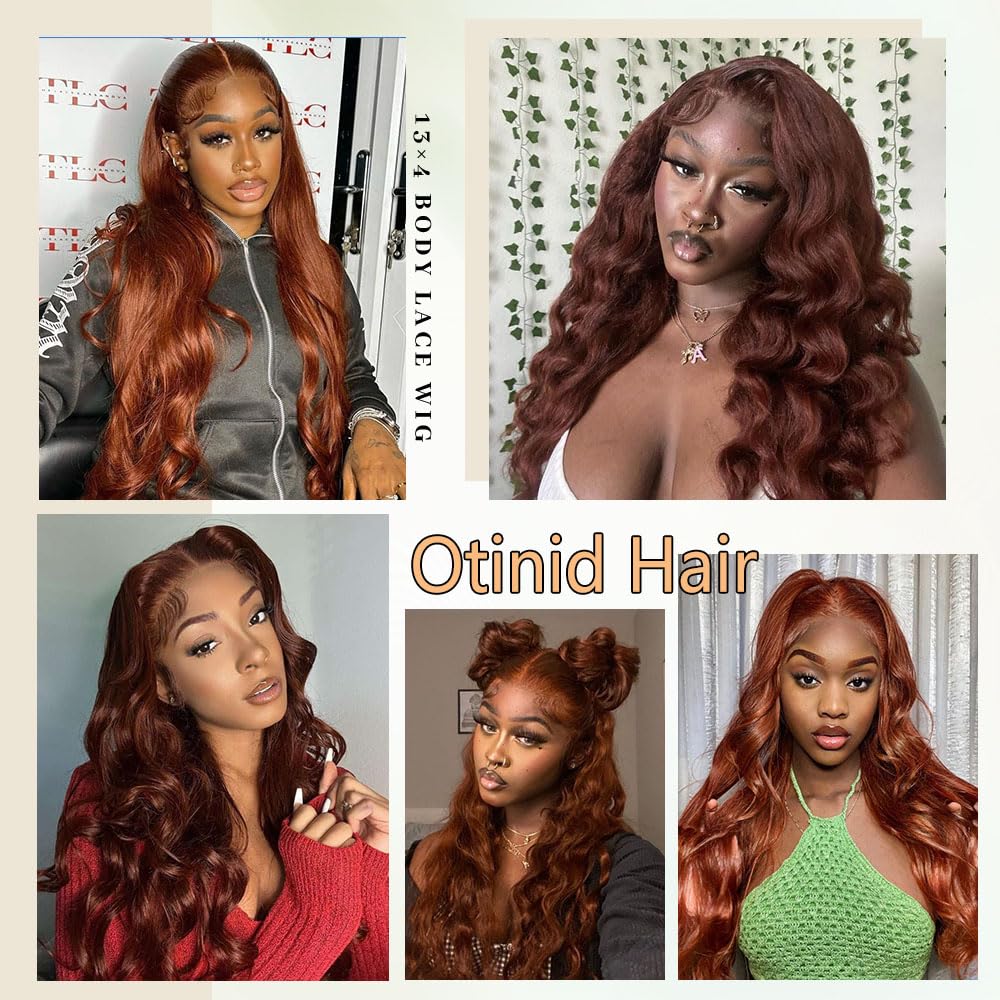 Red Lace Front Wigs Human Hair Pre Plucked 13x4 HD Colored Human Hair Lace Front Wigs Red Body Wave Lace Front Wigs Human Hair Red Frontal Wigs Human Hair 180% Density Red Wig Human Hair 24 Inch