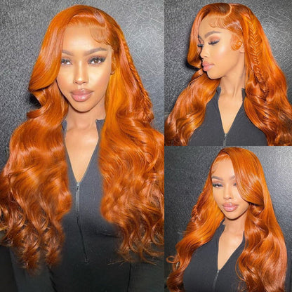 Red Lace Front Wigs Human Hair Pre Plucked 13x4 HD Colored Human Hair Lace Front Wigs Red Body Wave Lace Front Wigs Human Hair Red Frontal Wigs Human Hair 180% Density Red Wig Human Hair 24 Inch