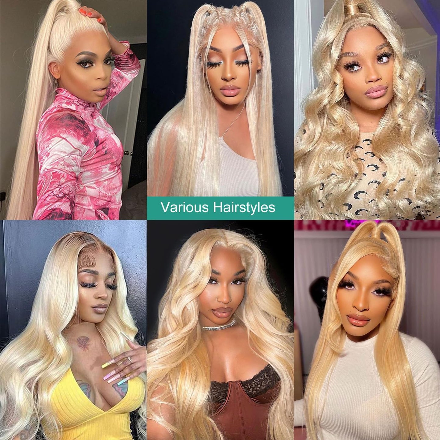 613 Lace Front Wig Human Hair 13x6 Transparent Lace Straight Blonde Lace Front Wigs Human Hair 613 HD Lace Frontal Wig 180% Density Pre Plucked with Baby Hair Blonde Wig Human Hair 24 Inch