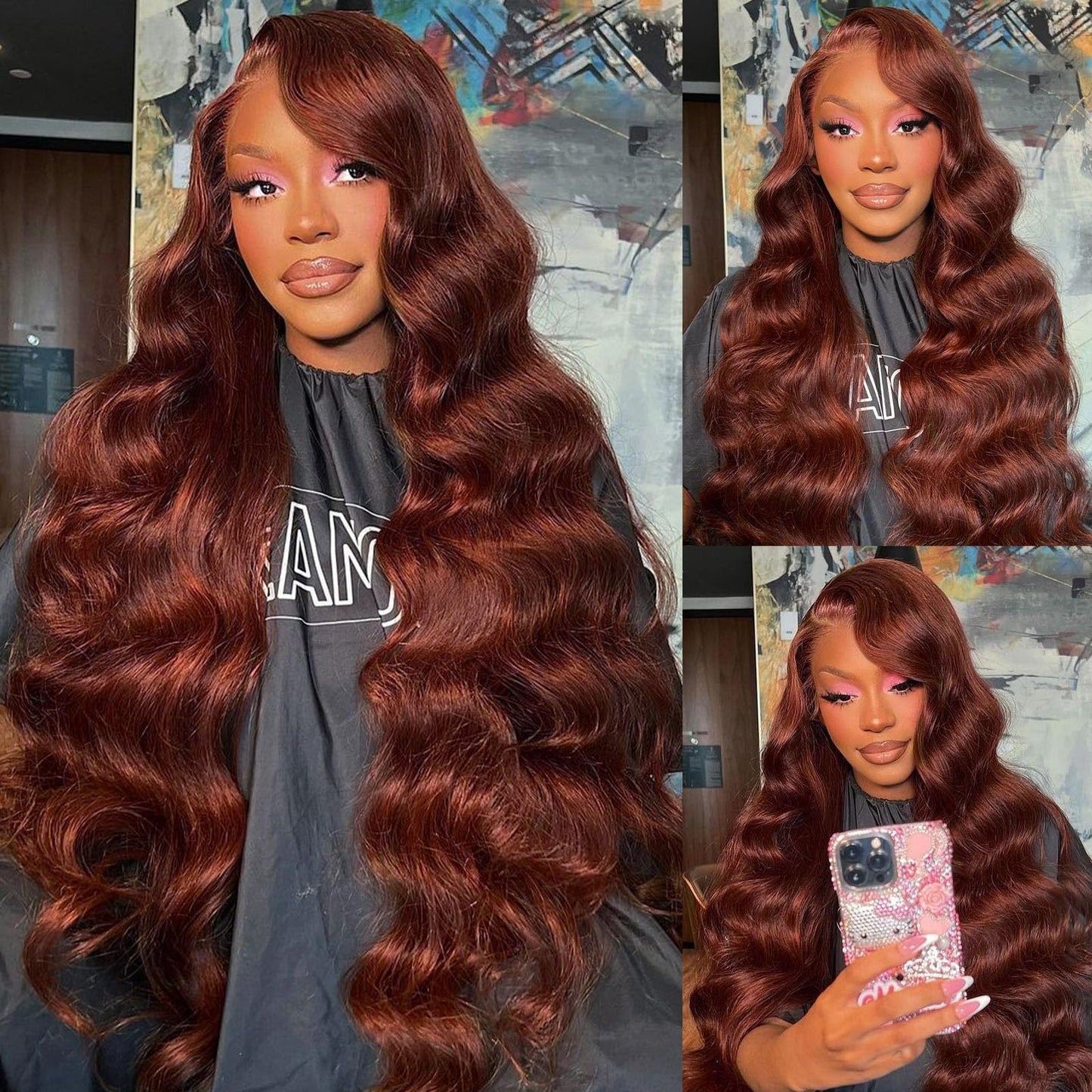 Red Lace Front Wigs Human Hair Pre Plucked 13x4 HD Colored Human Hair Lace Front Wigs Red Body Wave Lace Front Wigs Human Hair Red Frontal Wigs Human Hair 180% Density Red Wig Human Hair 24 Inch