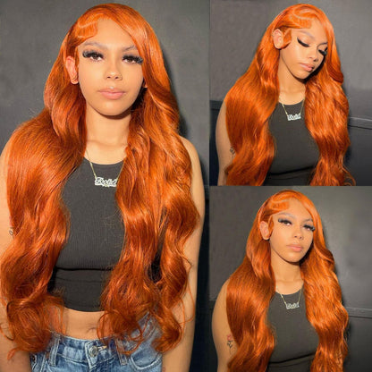 Red Lace Front Wigs Human Hair Pre Plucked 13x4 HD Colored Human Hair Lace Front Wigs Red Body Wave Lace Front Wigs Human Hair Red Frontal Wigs Human Hair 180% Density Red Wig Human Hair 24 Inch