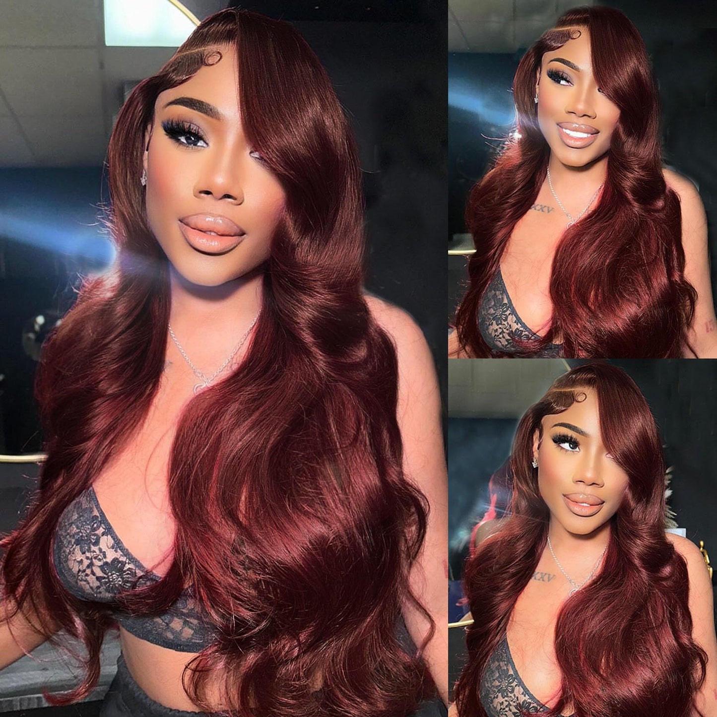 Red Lace Front Wigs Human Hair Pre Plucked 13x4 HD Colored Human Hair Lace Front Wigs Red Body Wave Lace Front Wigs Human Hair Red Frontal Wigs Human Hair 180% Density Red Wig Human Hair 24 Inch