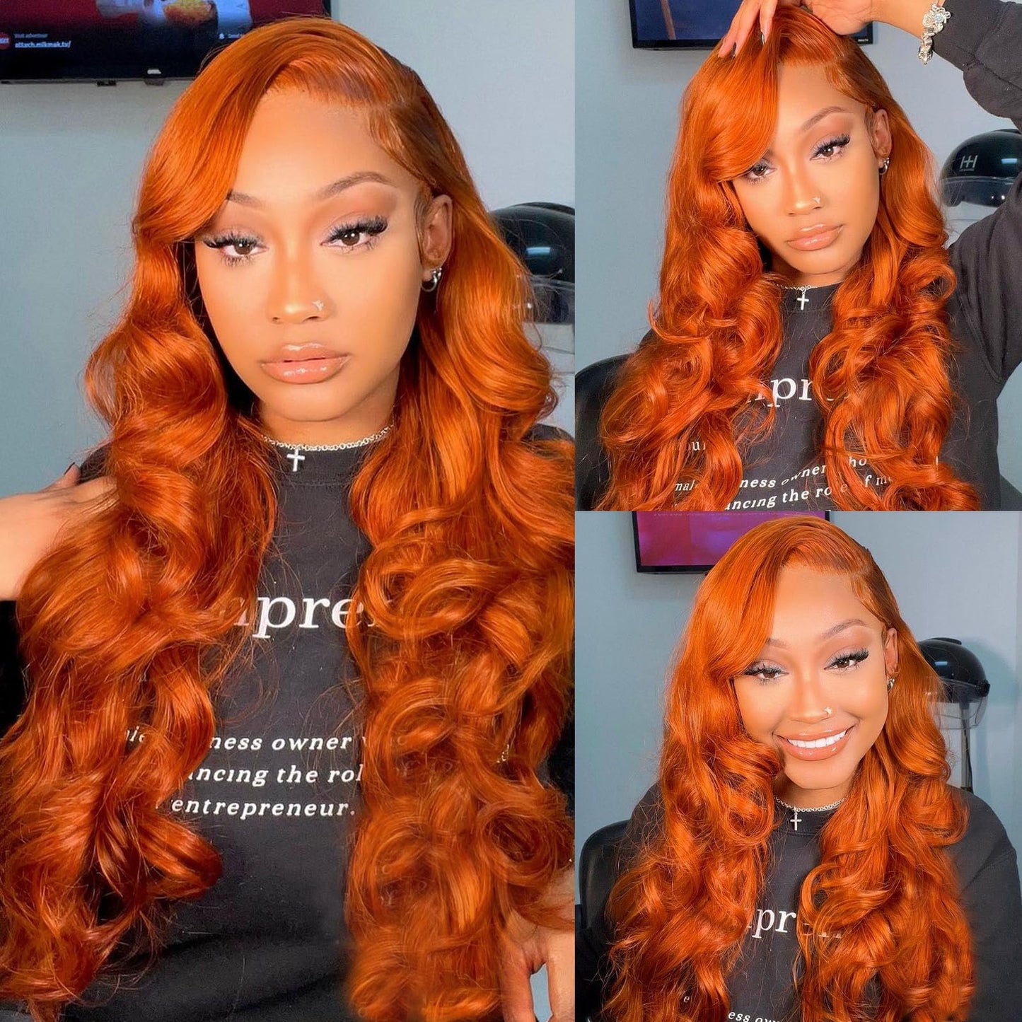 Red Lace Front Wigs Human Hair Pre Plucked 13x4 HD Colored Human Hair Lace Front Wigs Red Body Wave Lace Front Wigs Human Hair Red Frontal Wigs Human Hair 180% Density Red Wig Human Hair 24 Inch