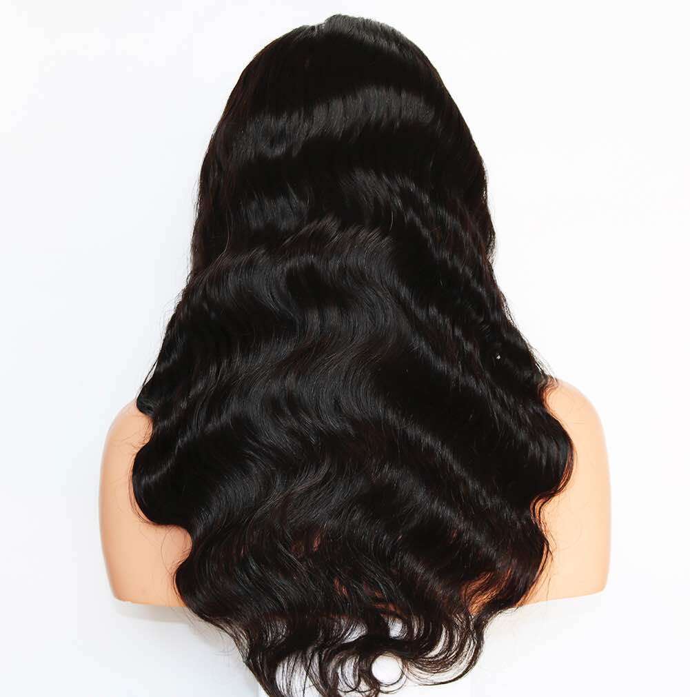 Body Wave 13x4 Full Frontal Lace Wig 180% 16" thru 22" Density Transparent Lace The Boss Hair 90