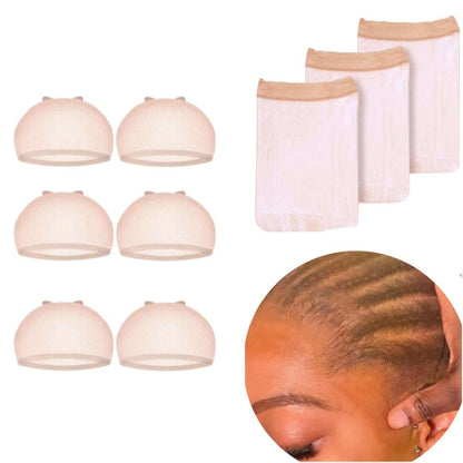 HD Wig Caps (16 pcs) Ultra Thin Invisible Lace Front Wig Caps Nylon Stocking Caps Sheer Nude Transparent Fit Melted Scalp Look (8pk / 16 pcs) (Amazon) The Boss Hair 14