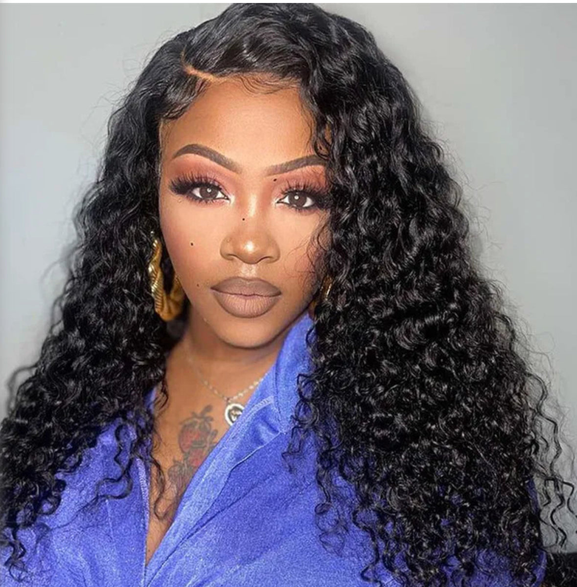 13x4 Deep Wave Full Frontal Lace Wigs Transparent Lace Small Cap Human Hair 26"~30" 210% Density