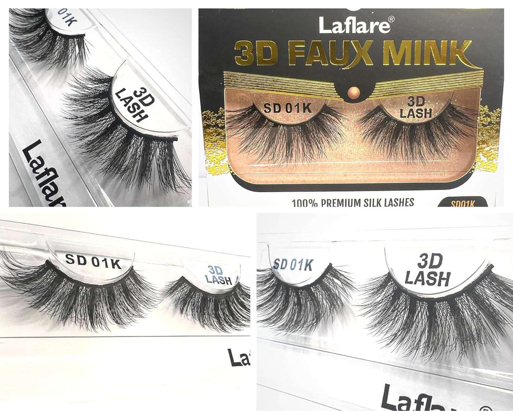 BUY 1 GET 1 FREE-3D Faux Mink Eyelashes Premium Silk Lashes Feather Light Reusable Natural Looking Easy to Apply