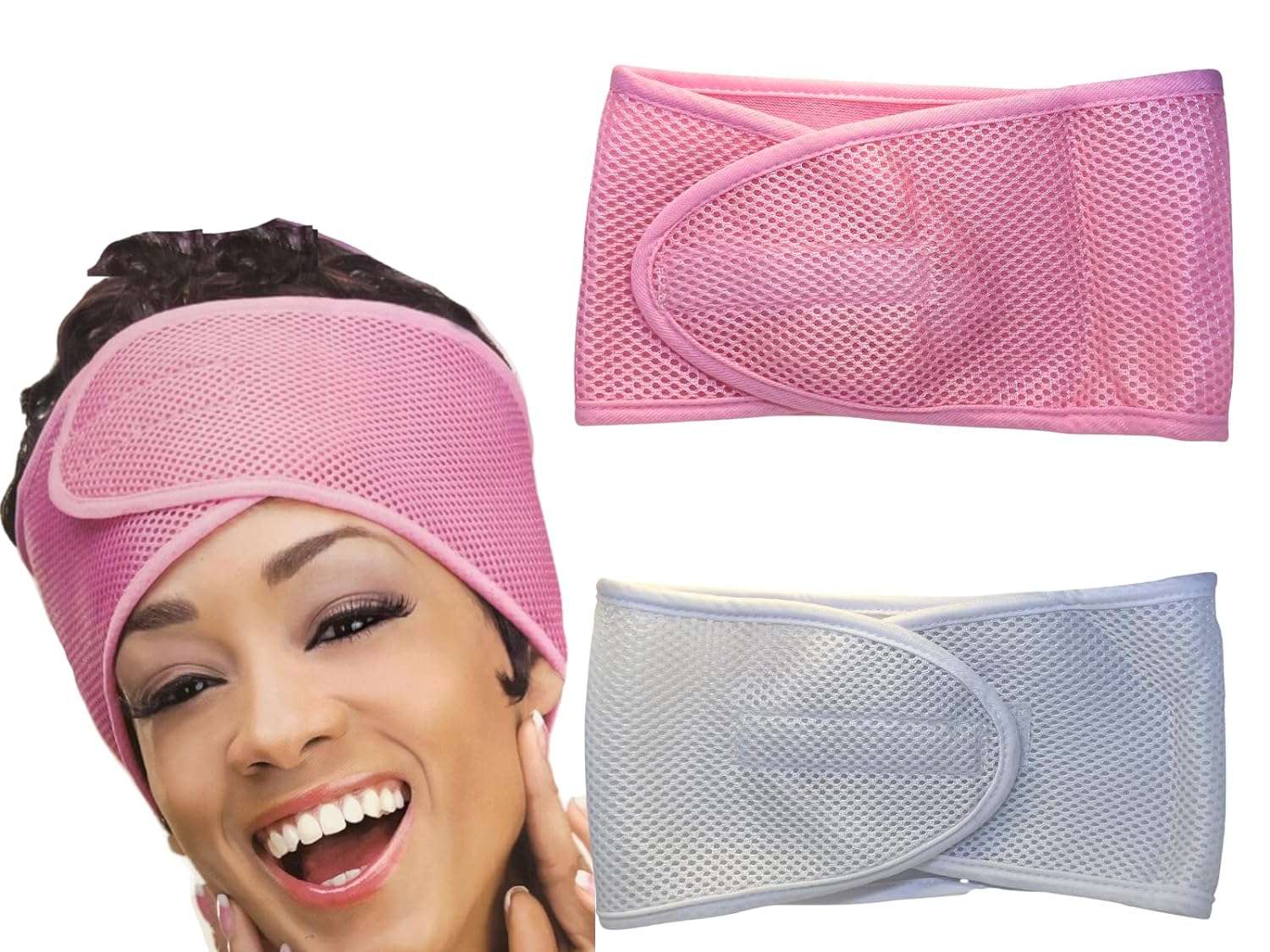 Qfitt Foam Deluxe Adjustable Mesh Headband Head Wrap Hair Scarf Night Cap (Black) (Amazon) The Boss Hair 14