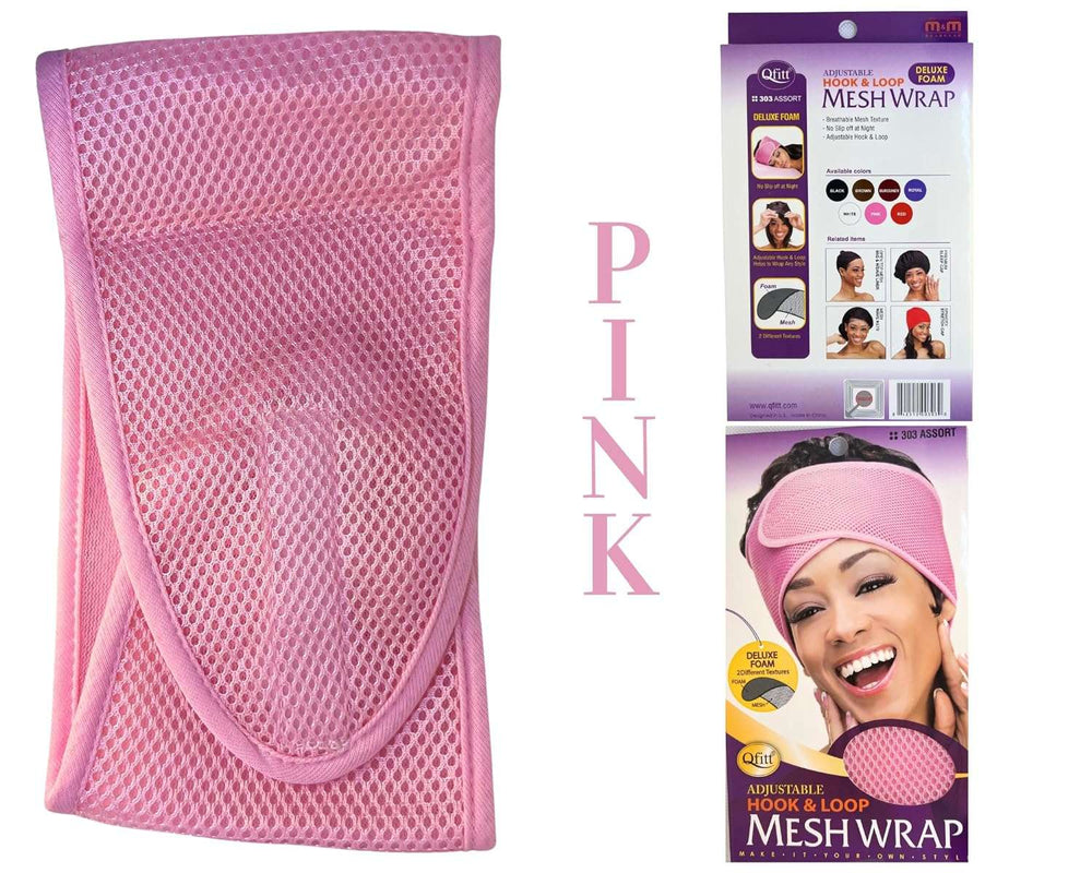 Deluxe Adjustable Mesh Headband Head Wrap Hair Scarf Night Cap (qty 1)