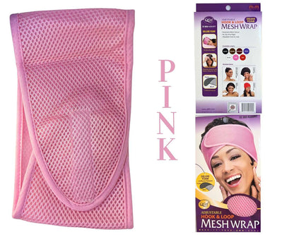 Deluxe Adjustable Mesh Headband Head Wrap Hair Scarf Night Cap (qty 1)