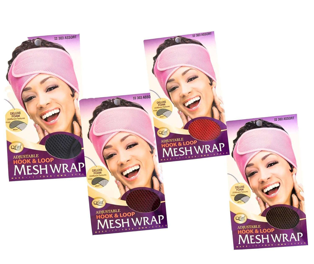 Deluxe Adjustable Mesh Headband Head Wrap Hair Scarf Night Cap (qty 1)