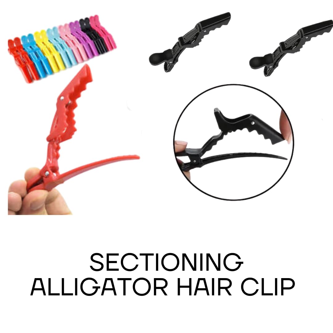 Rat Tail 5pcs Pin Tail CombS Anti-static Heat Resistant Fine-Tooth Sectioning Parting Styling Locking Hair Loc Comb & an Alligator Hair Clip