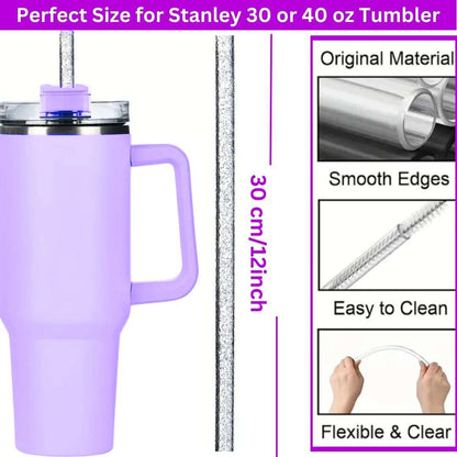 Straw Cover Cap Reusable Drinking Straw Covers for Stanley Cup 30 and 40 Oz Tumbler The Boss Hair 9