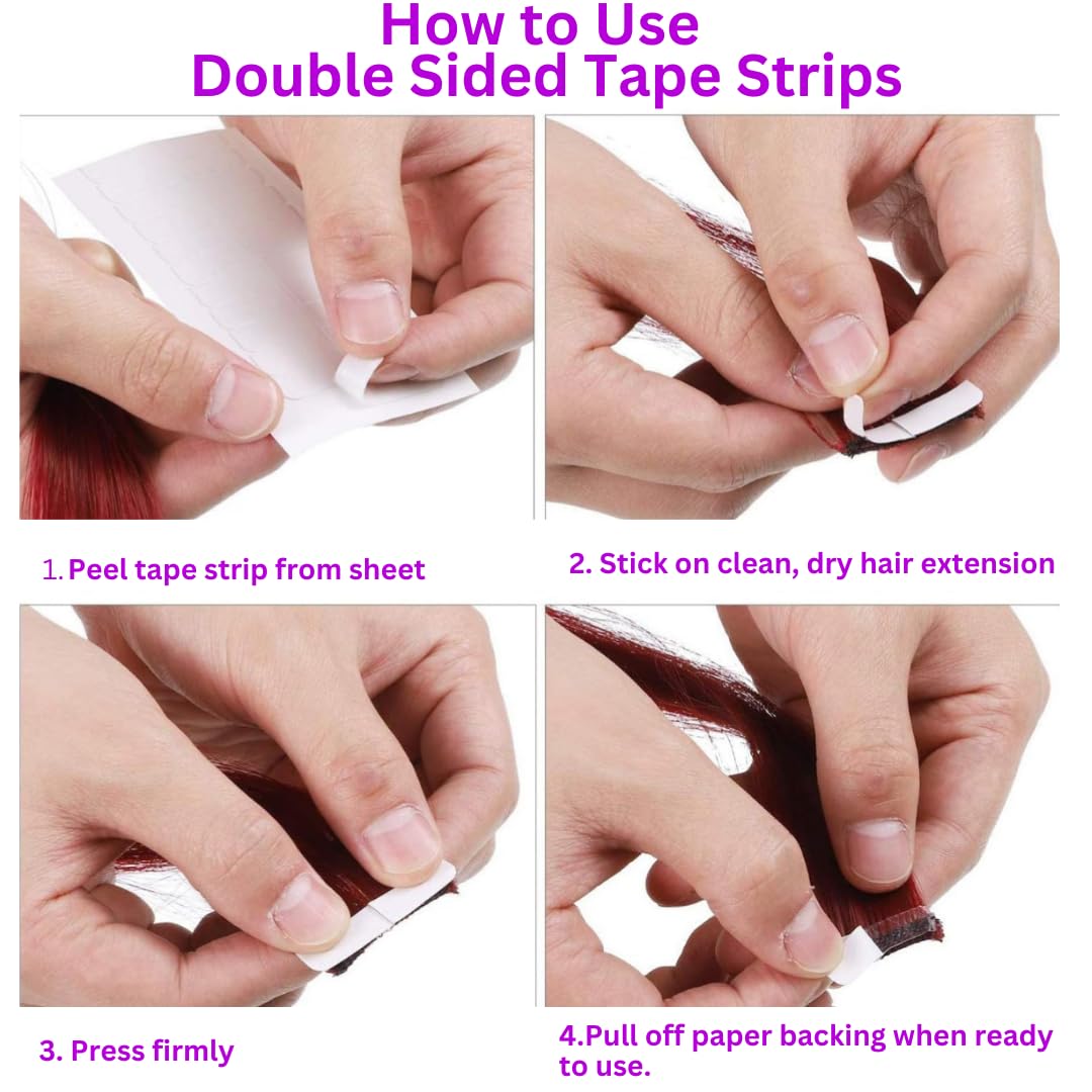 Tape In Hair Extensions Replacement Tape Strips Double Sided